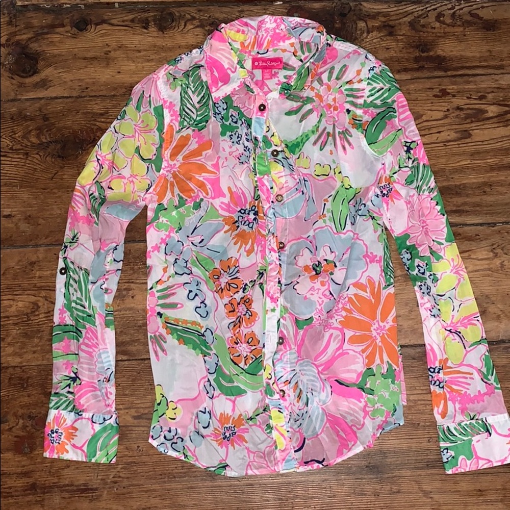 Lilly For Target Button Down Blouse - image 2